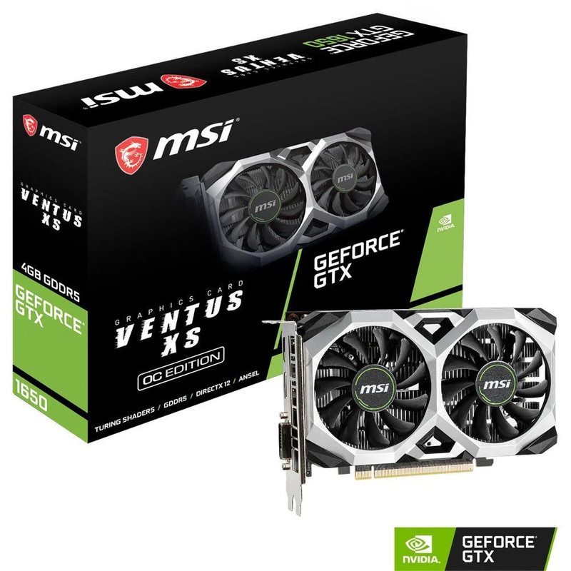 MSI GeForce GTX 1650 Ventus XS OC GPU - كرت الشاشة